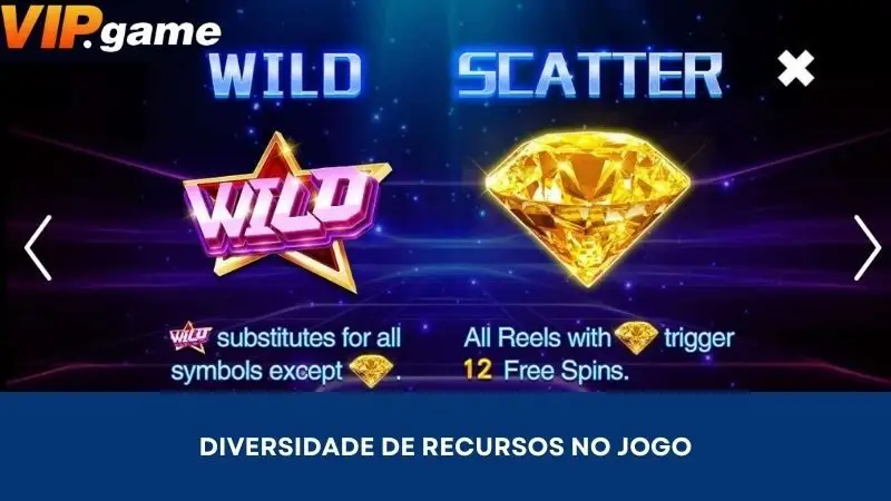 Diversidade de recursos no jogo